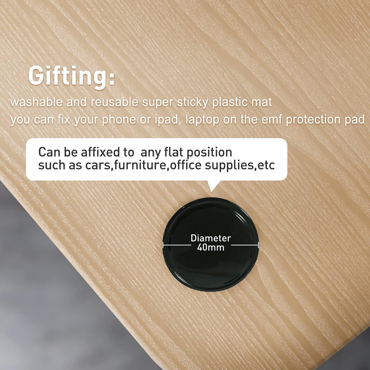 QRFDTSOQY Laptop Pad Protection, Radiation Shielding Pad, Multi-Layer EMI Blocker, Suitable for Laptops, Tablets, Notebooks, Ipad, Cell Phones, Black, Aluminum Cooling