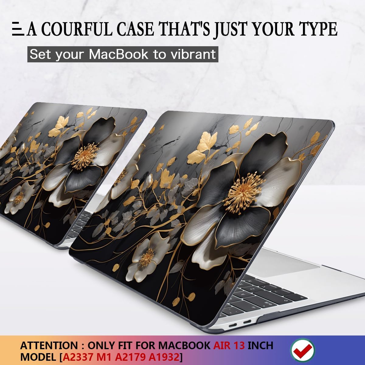 CISSOOK Compatible with MacBook Air 13 inch Case 2021 2020-2018 Release M1 Chip A2337 A2179 A1932 with Touch ID, Plastic Hard Shell Case + Keyboard Cover + Screen Protector, Abstract Oil Painting