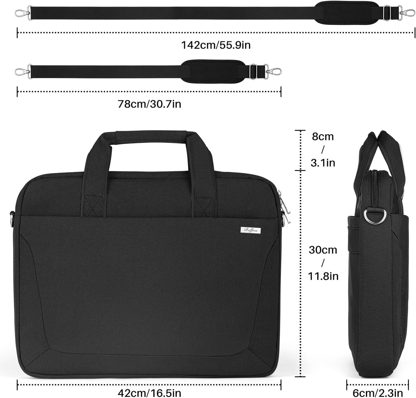 Laptop Shoulder Bag 15.6 16 17.3 Inch for Men Women,Waterproof Computer Carrying Case Messenger Bag Briefcase Work