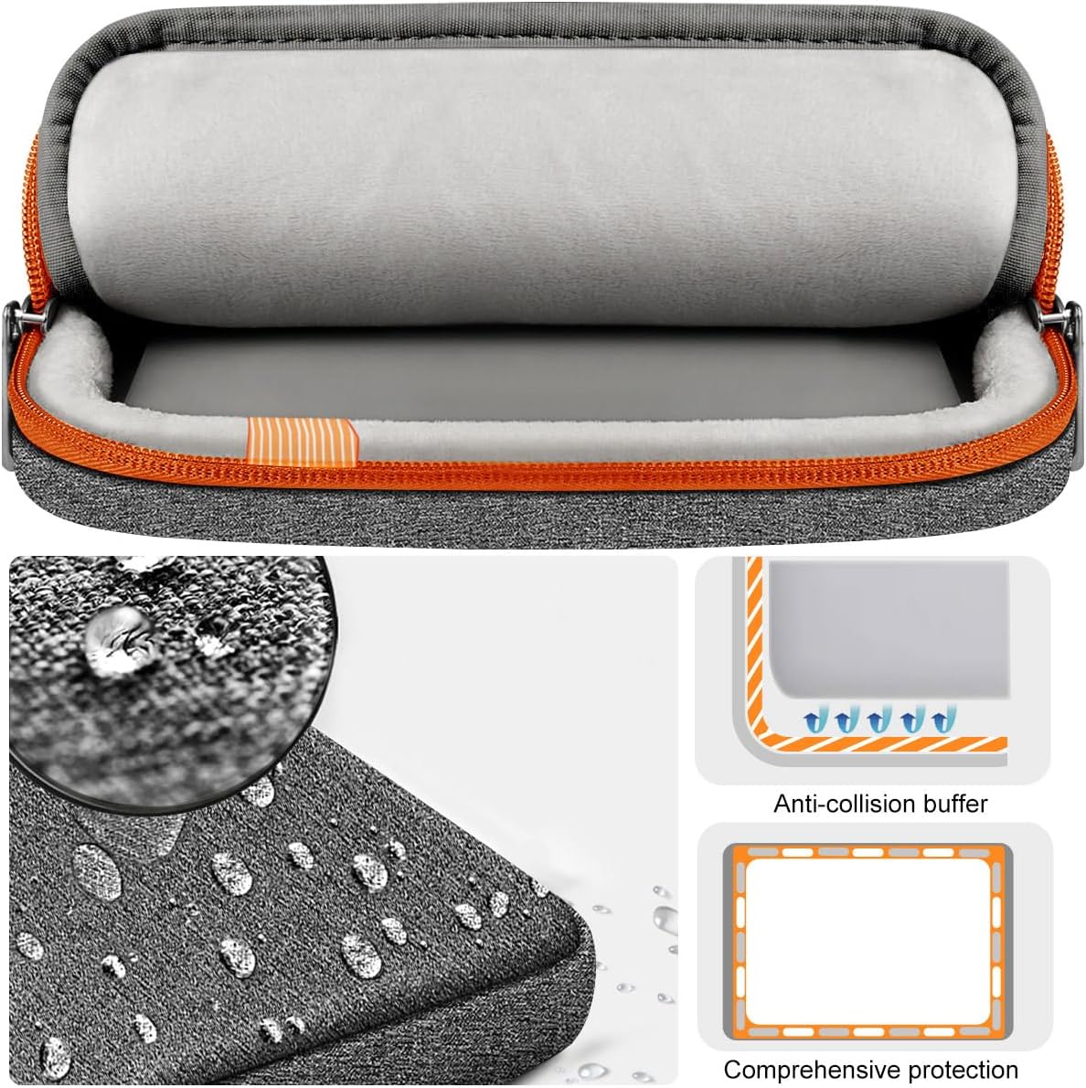 ZINZ Laptop Case 15 15.6 16 inches Sleeve Slim Briefcase Spill-Resistant Handbag for Most Popular 15" 15.6" 16" Notebooks，G01OG01