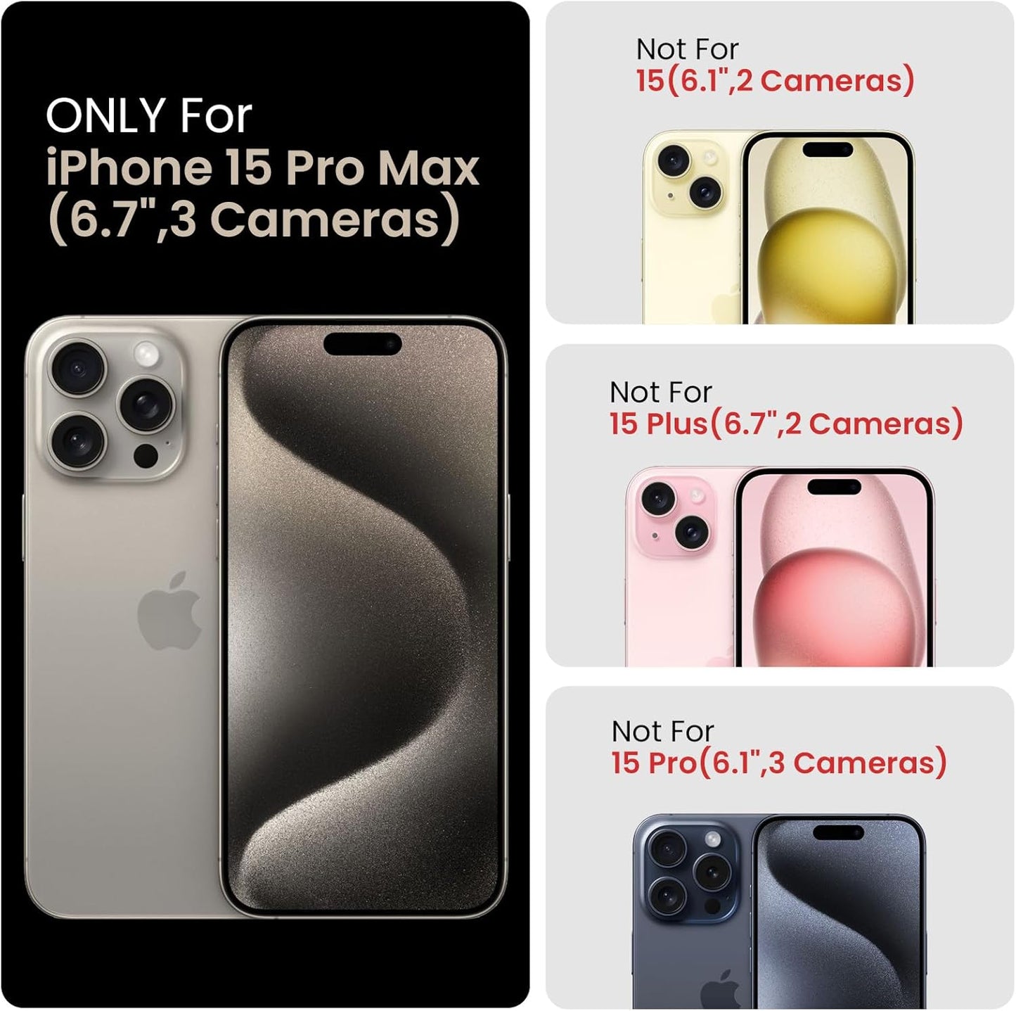 FireNova Designed for iPhone 15 Pro Max Case, Silicone Upgraded [Camera Protection] Phone Case with [2 Screen Protectors], Soft Anti-Scratch Microfiber Lining Inside, 6.7 inch, Lilac Purple