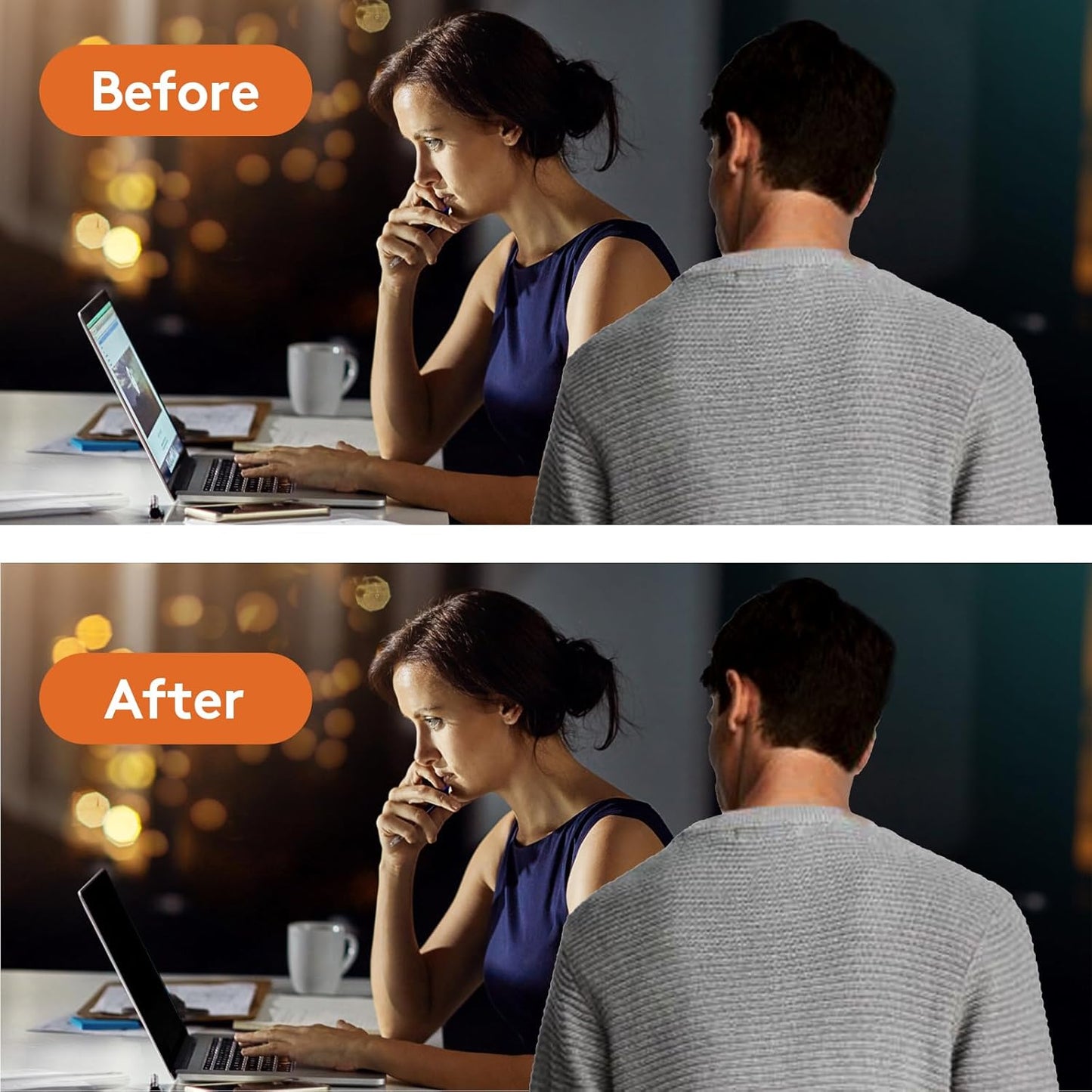 Magnetic Privacy Screen for MacBook Pro 13 inch (2016-2022, M1, M2) and MacBook Air 13 inch (2018-2021, M1), Removable Screen Protector, Blue Light Blocking, Anti Glare Protector and Privacy Filter Shield