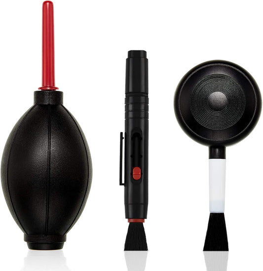 Patelai Camera Cleaning Kit Include Cleaning Pen Brush, Blower Brush Dust Cleaner, Air Blaster Blower Lens Cleaning Kit for Camera, SLR, Telescope, Magnifying Glass, Phone