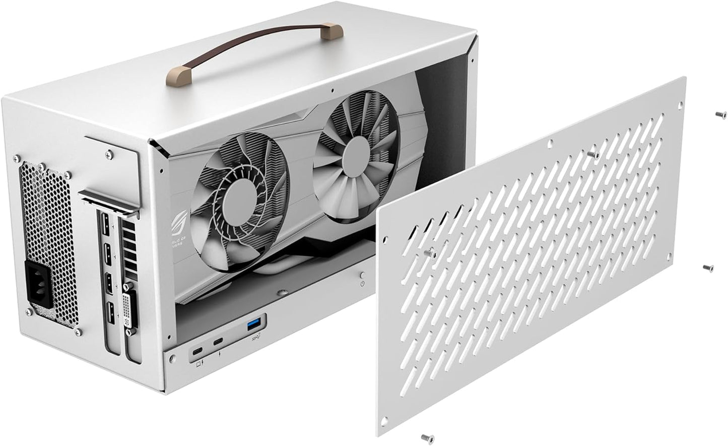 Compact eGPU Enclosure Compatible with Thunderbolt 3/4 USB4 40Gbps External GPU Dock Station with 600W PSU, Full Aluminum Chassis, NVIDIA/AMD PCIe Support, PD 85W Charging Support, Daisy Chain