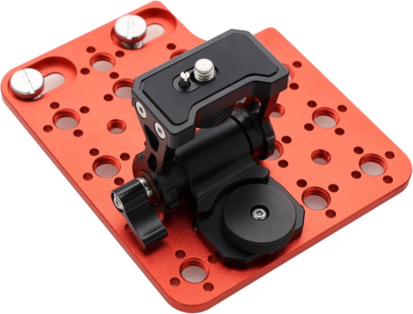 Monitor Mount Holder Bracket, 360 Tilt Swivel Rotation for Atomos SmallHD Camera Video Monitor, Teradek Wireless Transmission Motor Microphone, 3/8" 1/4" Black