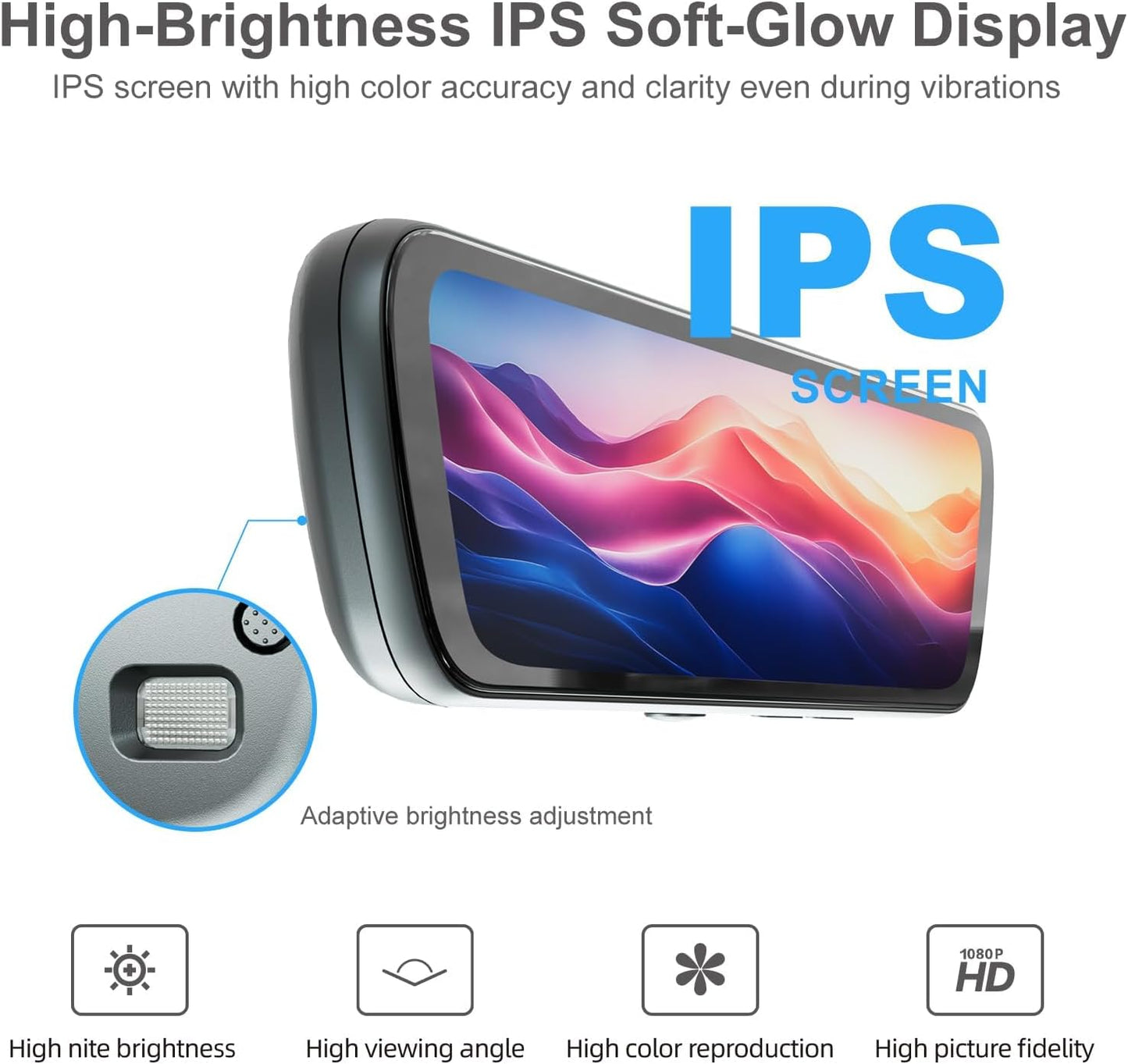 8.2″ OEM Rear View Mirror Camera, Dash Cam, Detached Front Lens, 2K, IPS Screen, Night Vision, Parking Monitor, 32GB SD, for Trucks, Vans, SUVs