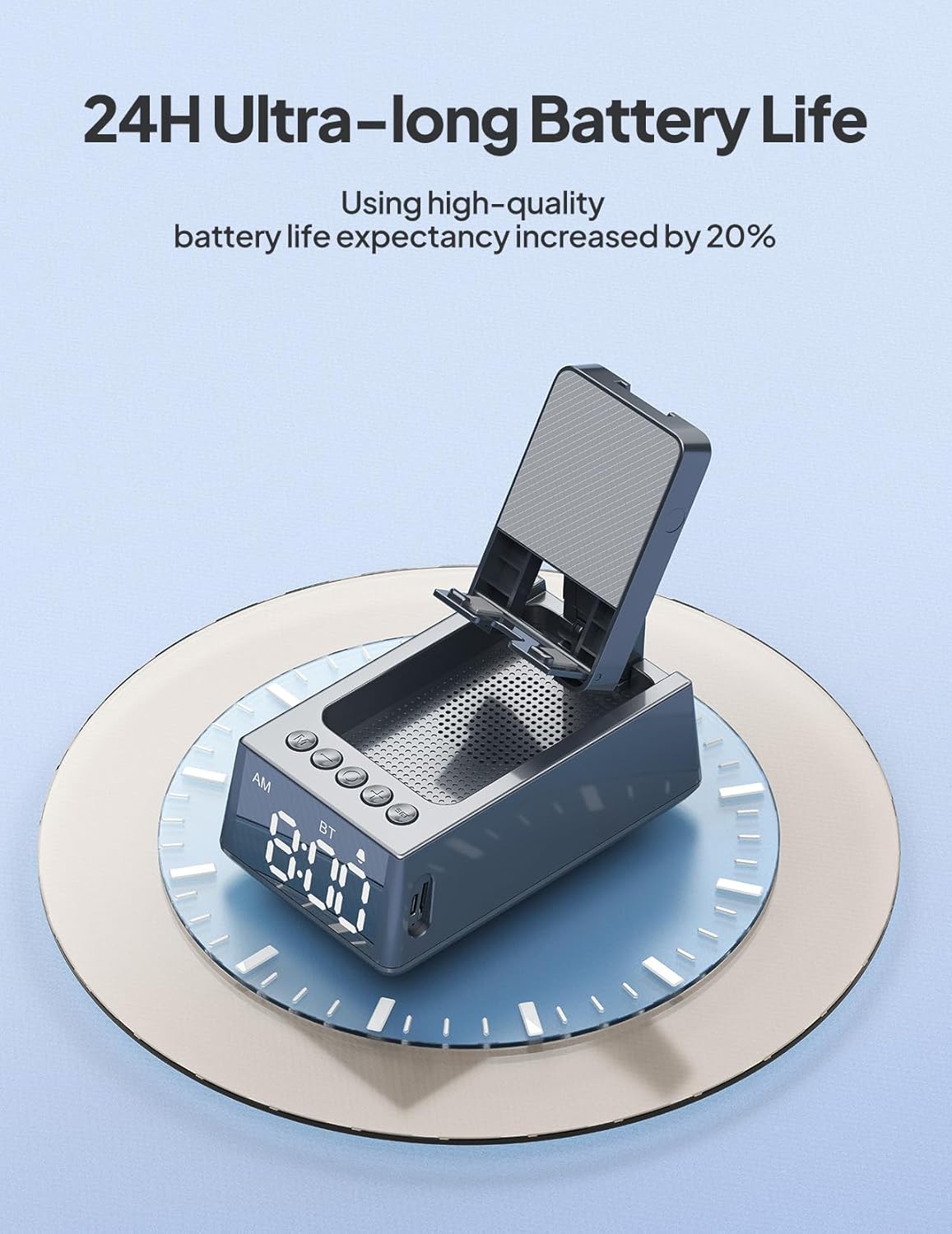 Birthday Gifts for Men Women-Bluetooth Speaker with HD Sound, Stocking Stuffers White Elephant Gifts for Adults, Kitchen Gadgets for Anniversary Idea Gift for Dad Mom Husband Wife(Grey)