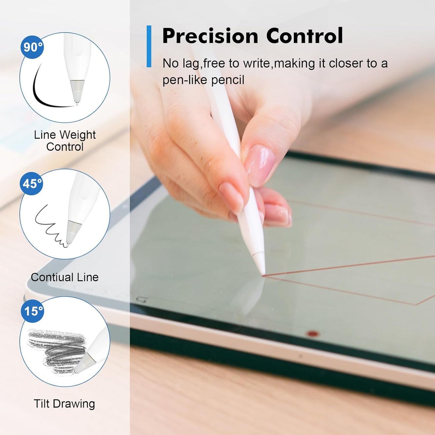 6-Pcs Pencil Tips Replacement – 4 Enhanced Precise 0.7mm Metal Nibs (Black/White/Pink) & 2 Original-Like POM Tips, Fits for Apple Pencil Pro/2nd/1st Gen/USB-C | Accurate Drawing & Smooth Writing