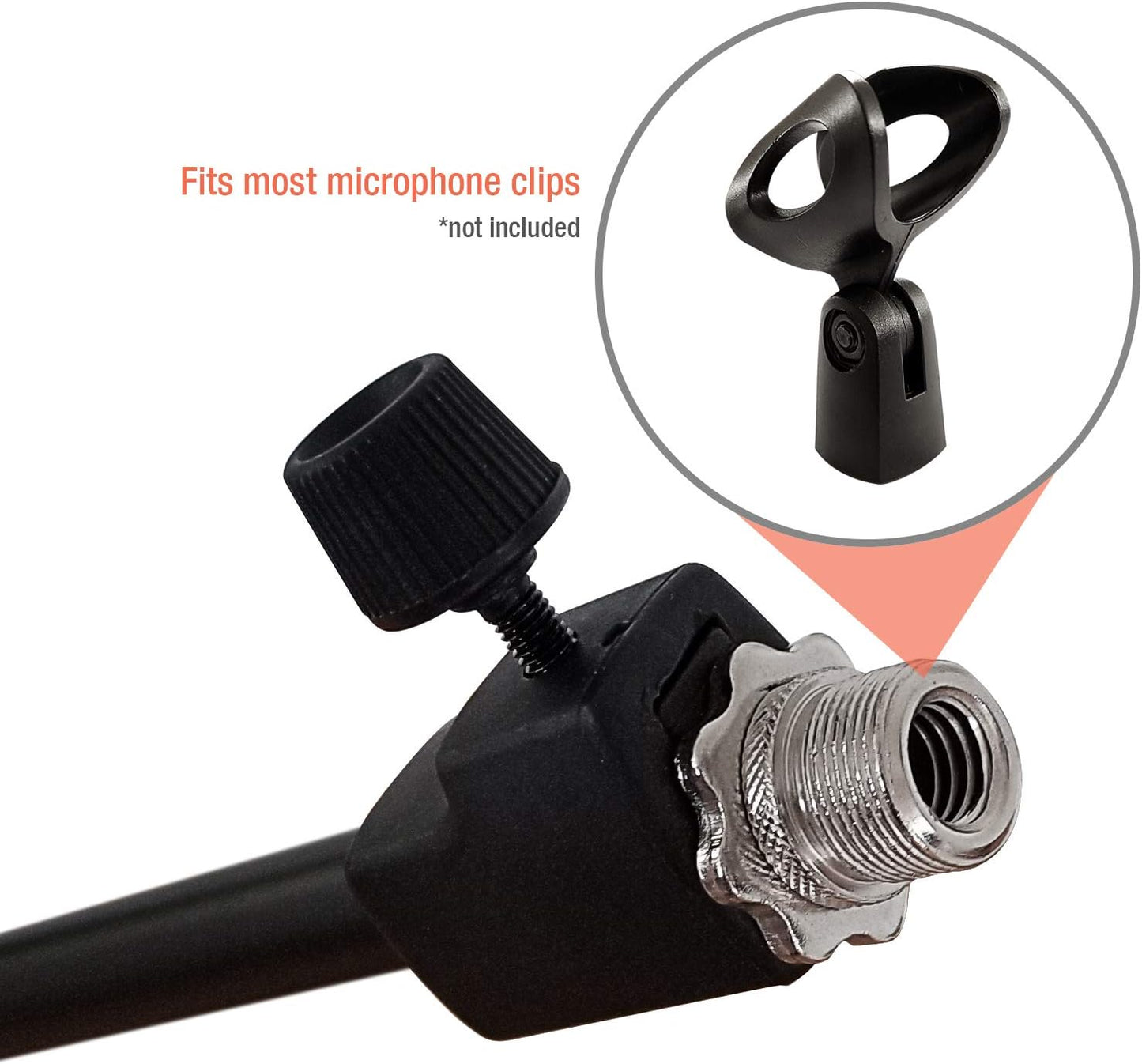 AxcessAbles Low-Profile Microphone Tripod Stand with Boom Arm | Adjustable Height Short Floor Mic Stand with Boom | Kick Drum Mike Stands |Guitar Amp Stands (2-Pack)