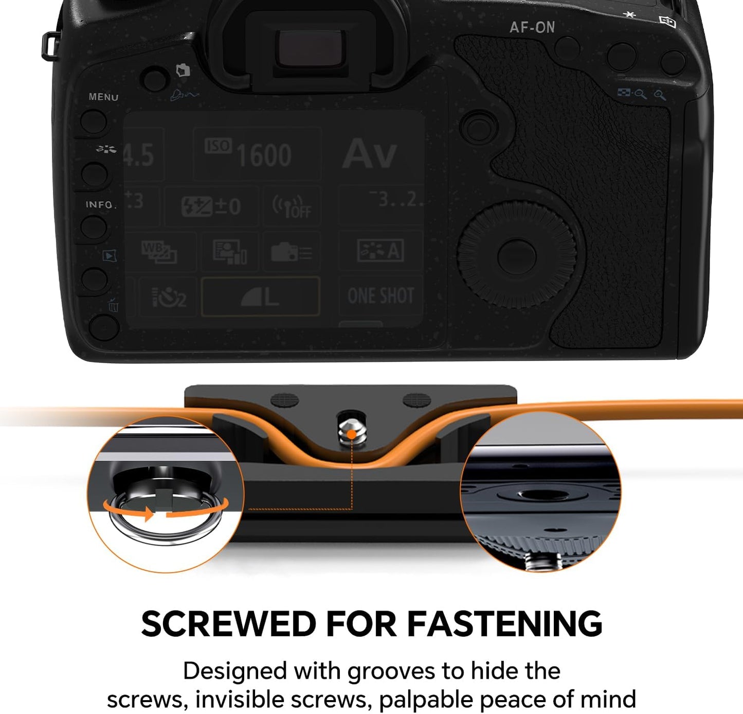 Aluminum Camera Cable Locking Clip - Adjustable USB/HDMI Protector with 1/4-inch Threads, Secure Cable Clip for DSLR Camera Photographer Students (Black)