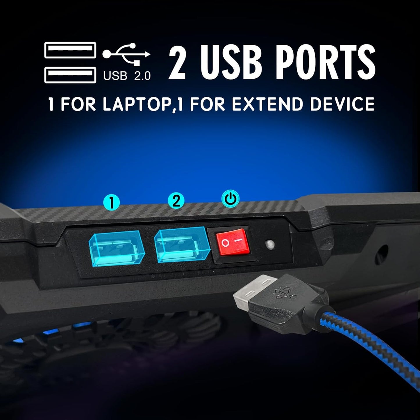 NAGAN Laptop Cooling Pad with 3 Fans, Ergonomic Cooling Pad for Laptop with Dual USB 2.0 Ports, USB Powered Metal Mesh Gaming Notebook Cooler, Fits 15-17.3 inch Laptops