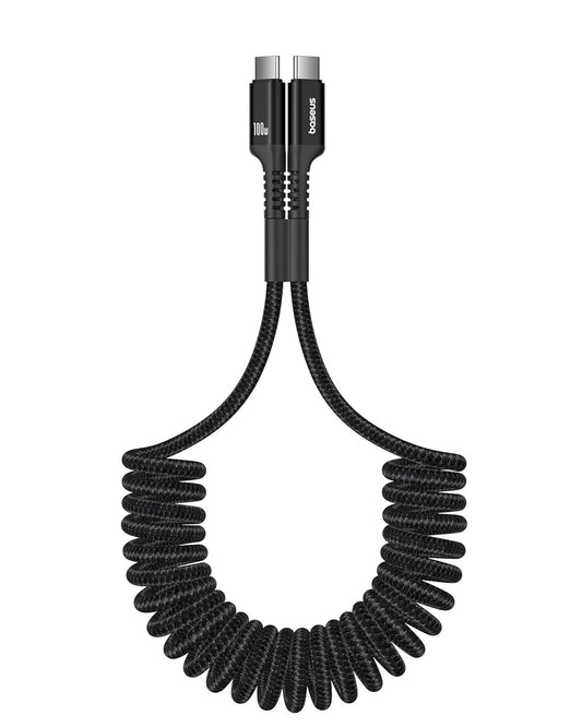 Baseus 100W 5A Fast Charging USB C Car Cable - Compatible with iPhone 15/Pro/Plus/Pro Max, Samsung Galaxy S23 S22 S21, Note 20 10 (3.3ft)