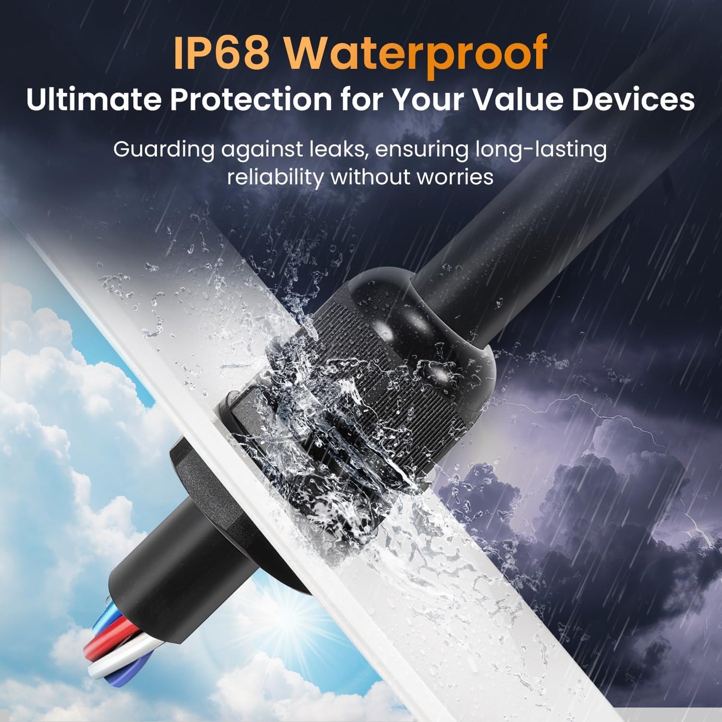 QILIPSU 12pcs 1/4" NPT Cable Gland Waterproof IP68 Nylon Cable Pass Through Cord Grip Connector Strain Relief Wire Grommet