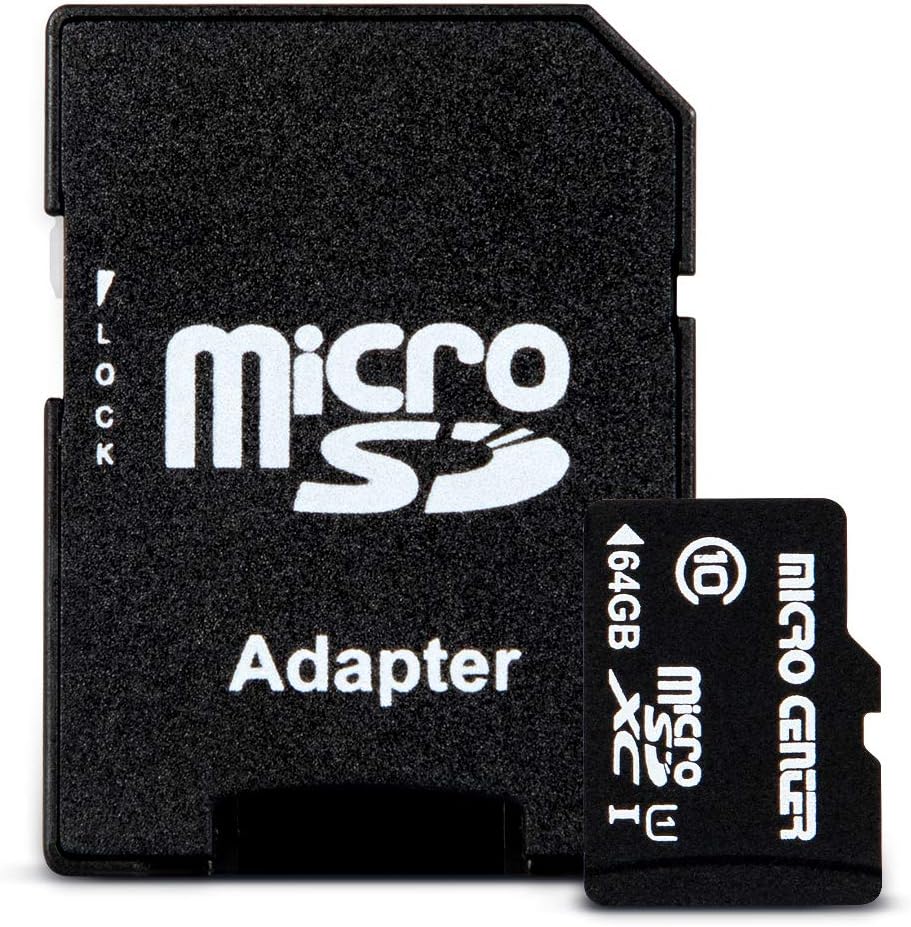 INLAND Micro Center 64GB Class 10 MicroSDXC Flash Memory Card with Adapter for Mobile Device Storage Phone, Tablet, Drone & Full HD Video Recording - 80MB/s UHS-I, C10, U1 (2 Pack)