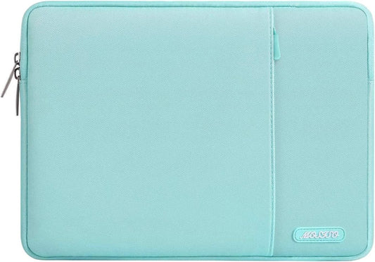 MOSISO Laptop Case 13 inch, 13 inch Laptop Sleeve Compatible with MacBook Air M4 M3 M2 M1 2025-2018 / Pro M2 M1 2025-2016, Polyester Vertical Computer Sleeve Bag with Pocket, Mint Blue