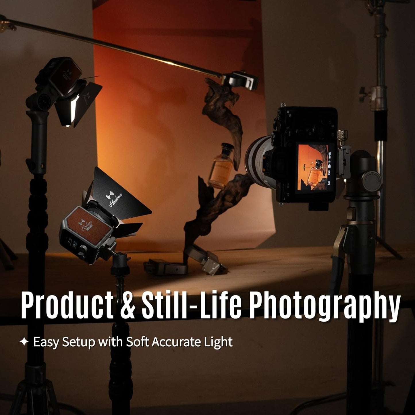 Harlowe Micro Portable Led Light for Camera 8W Bi-Color 2700K-6500K CRI/TLCI 96+ Small Camera Lighting Kit Mini Cube Fill Light for Photography and Video Recording Micro Master Kit