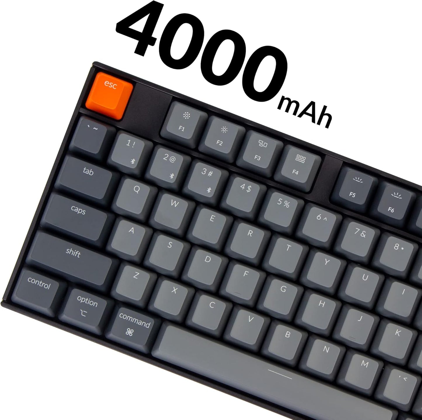 Keychron K10 Full Size Layout White LED Backlit Hot-Swappable Mechanical Keyboard for Mac Windows, Multitasking 104-Key Bluetooth Wireless/USB Wired Computer Keyboard with Gateron G Pro Red Switch