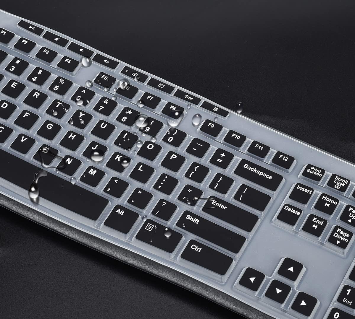 Keyboard Cover for Logitech MK295 MK270 MK200 K270 Wireless Keyboard, Logitech MK370 MK270 MK200 K270 Keyboard Skin Protector - Black