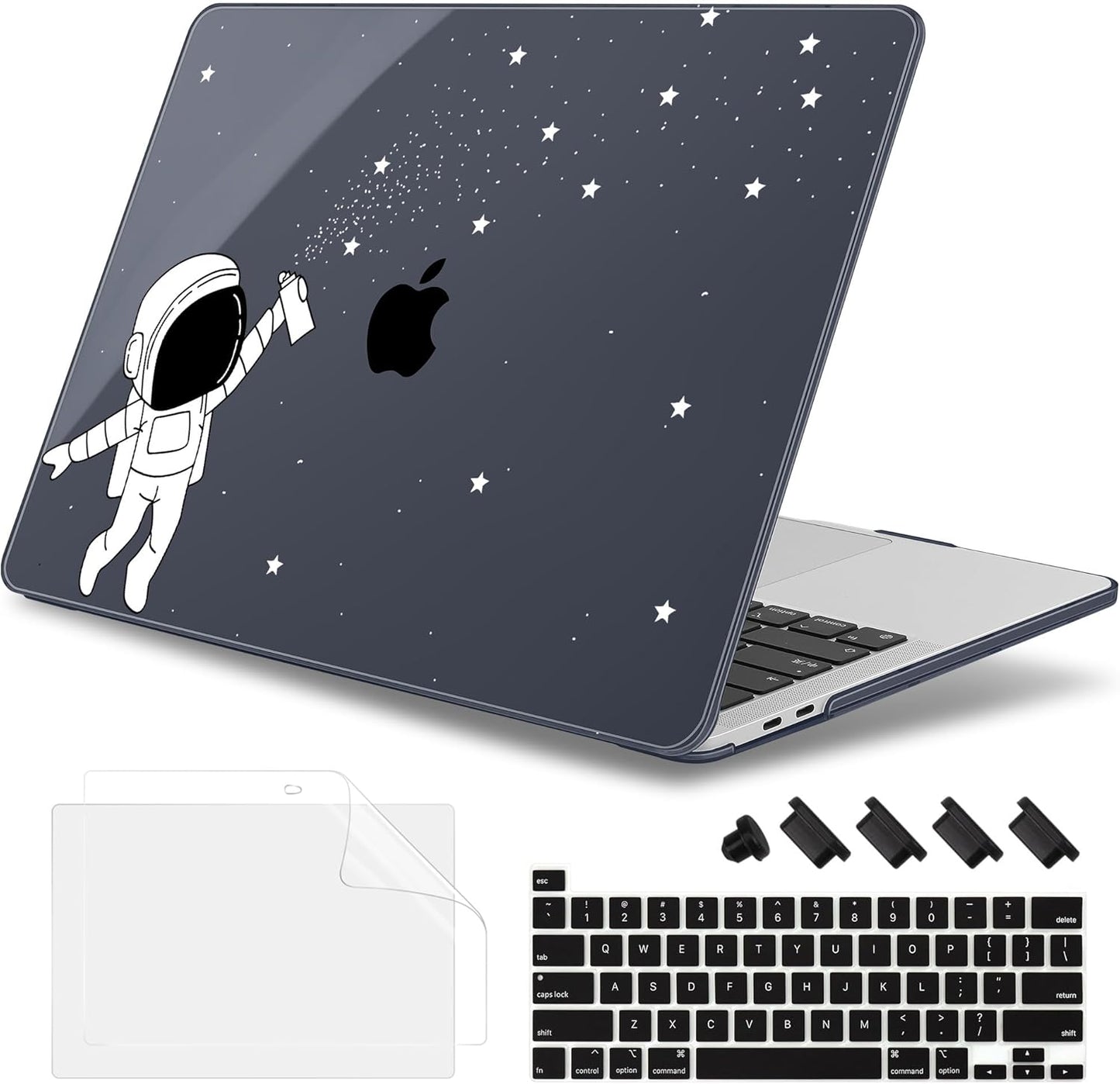 May Chen Case for MacBook Pro 13 inch M2 2023,2022,2021,2020 A2338 M1 A2251 A2289, Plastic Hard Shell Case for MacBook Pro 13" with Touch Bar Fits Touch ID, Astronaut Space