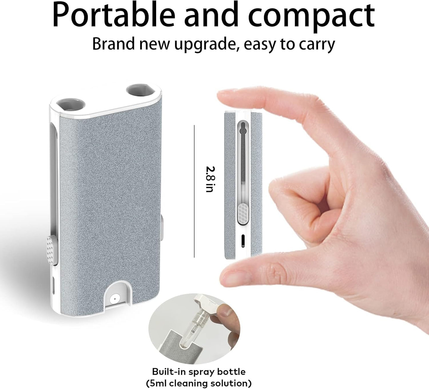 5-in-1 Electronic Cleaner kit- Portable Cleaning kit for Airpods/Earbuds/Phone/Camera/Watch/Laptop,with Cleaning Pen and Spray Bottle,Multifunctional Cleaning Tool