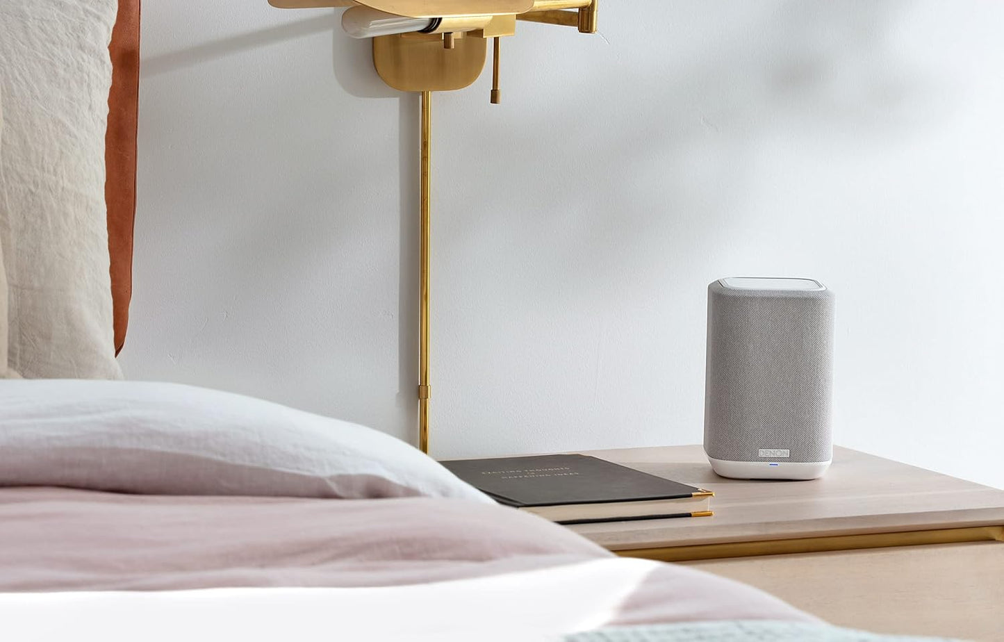 Denon Home 150 Wireless Smart Speaker – Compact Design, Wi-Fi & Bluetooth, HEOS Built-in, Alexa Built-in, Siri & AirPlay 2, Spotify Connect, Multi-Room Support, White