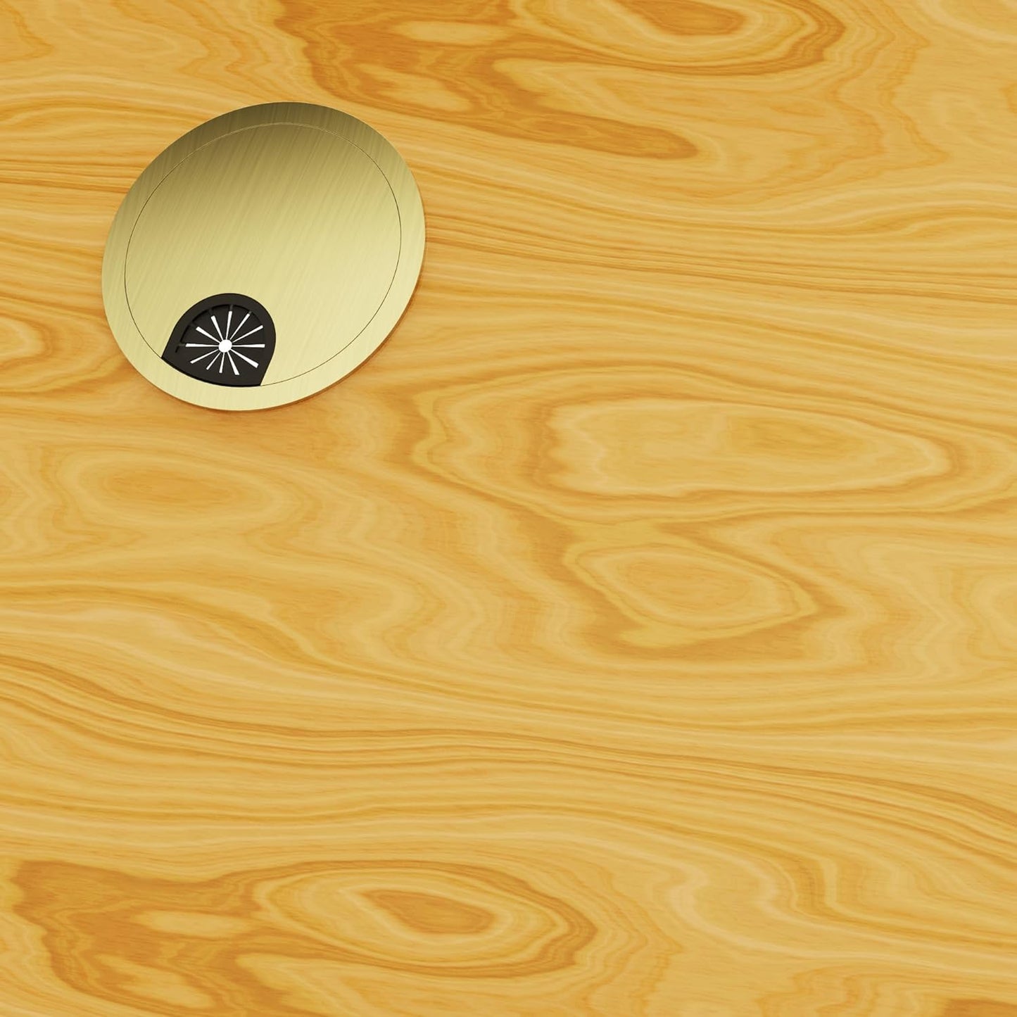 Desk Grommet 2-3/8 Inch 60mm, Zinc Alloy Computer Desk Wire Hole Cover, Office Desktop Cord Cable Hole Metal Ring, Bronze Tone