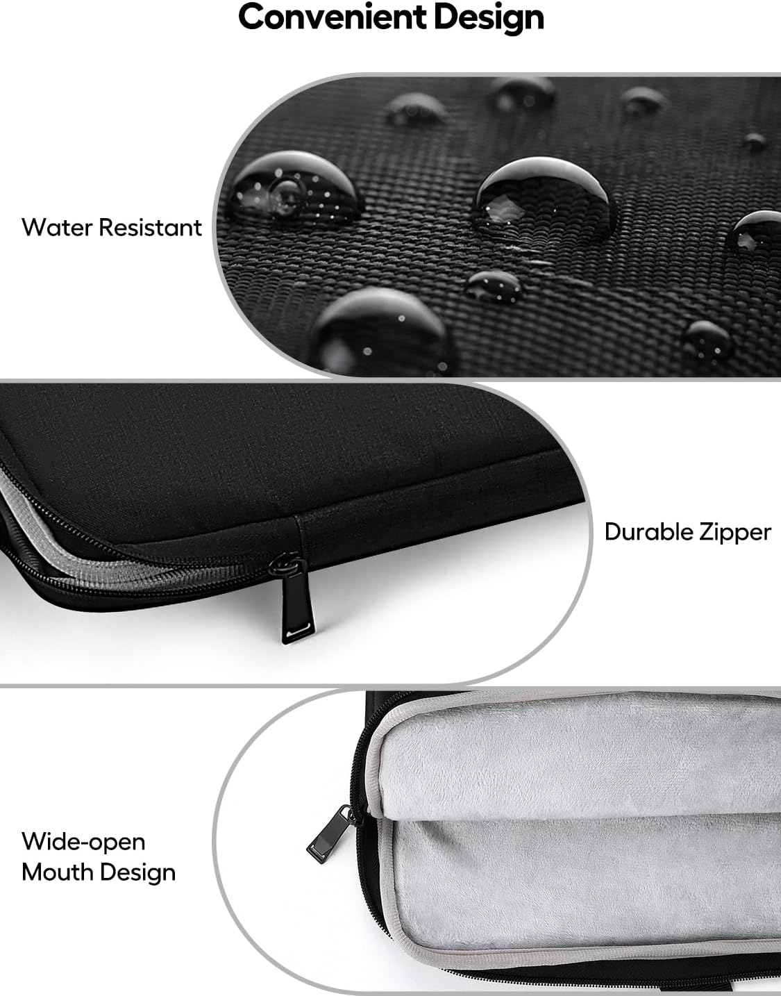 UPERFECT Laptop Sleeve 19.5-inch for Laptop/Portable Monitor/Notebook/Tablet with Large Capacity Side Pockets & Durable Handle-Waterproof/Shockproof-Padded Compartments-Zippered Accessory Storage