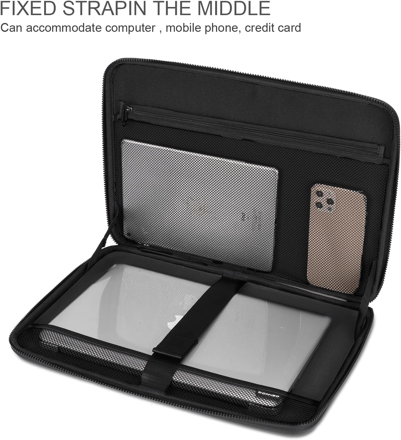 DOMISO 17 inch Laptop Sleeve with Handle Shockproof Waterproof EVA Protective Case for 17.3" ZBook Fury 17.3 G8/MSI GS73VR Stealth Pro/HP Envy 17/LG Gram 17"/ROG Strix GL702VS, Silver