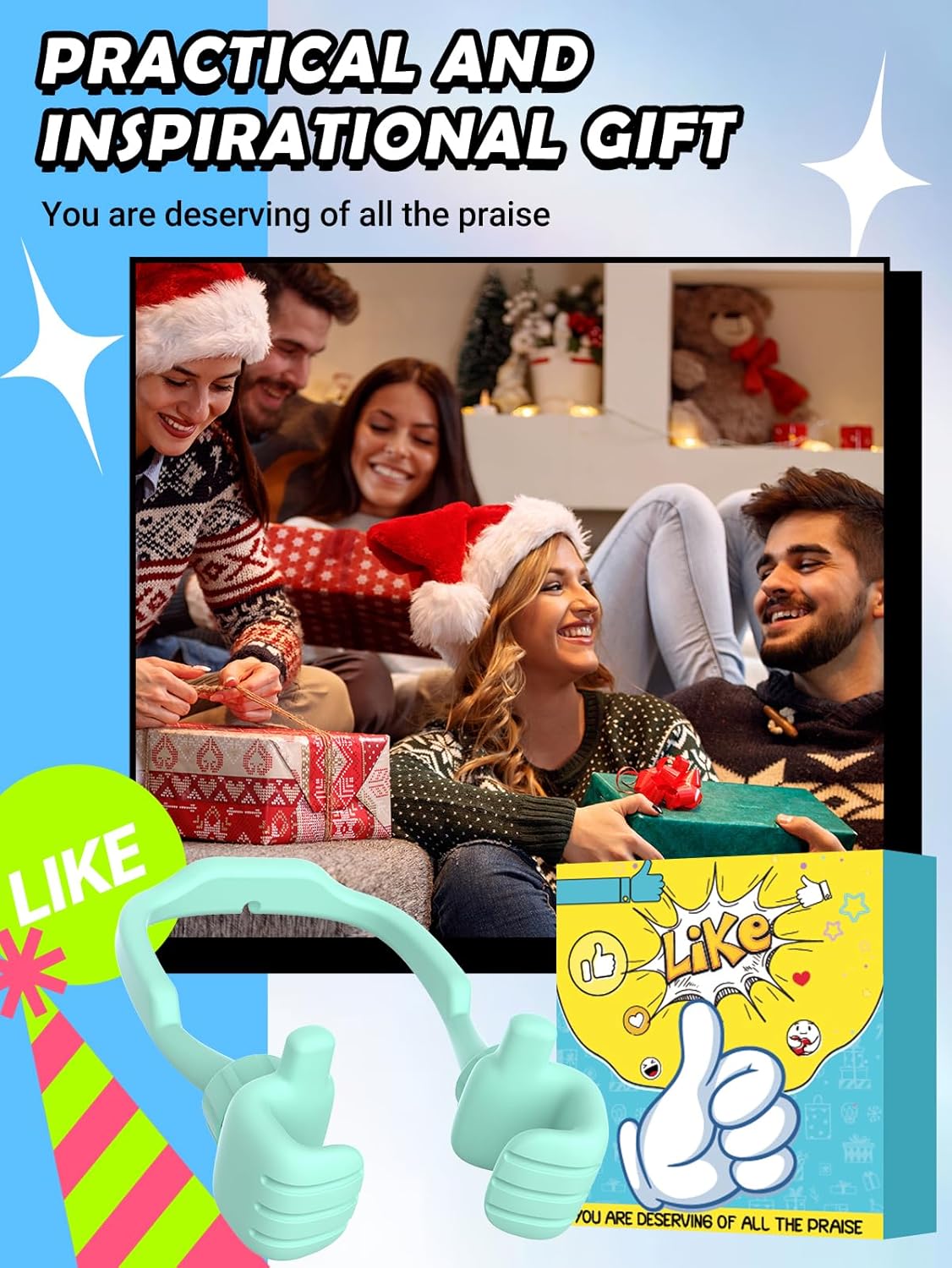 Graduation Gifts for Boys Girls Cell Phone Stand: Thumbs Up Lazy Phone Stand Holder Funny Gadgets Birthday Gifts for Kids Teens Adults Men Women Teenage Dad Mom Husband Wife Who Have Everything