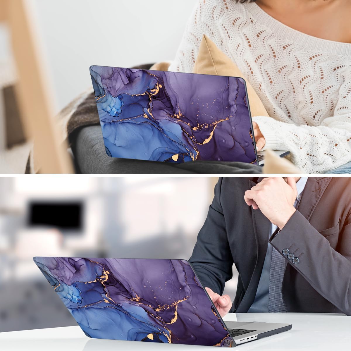 DONGKE for M4 MacBook Pro 16 Inch Case 2024 2023 2021 A3403 A3186 M3 A2991 M2 A2780 M1 A2485 Pro/Max Chip, Plastic Hard Shell Case & Keyboard Cover for Mac Pro 16 with Touch ID, Abstract Marble