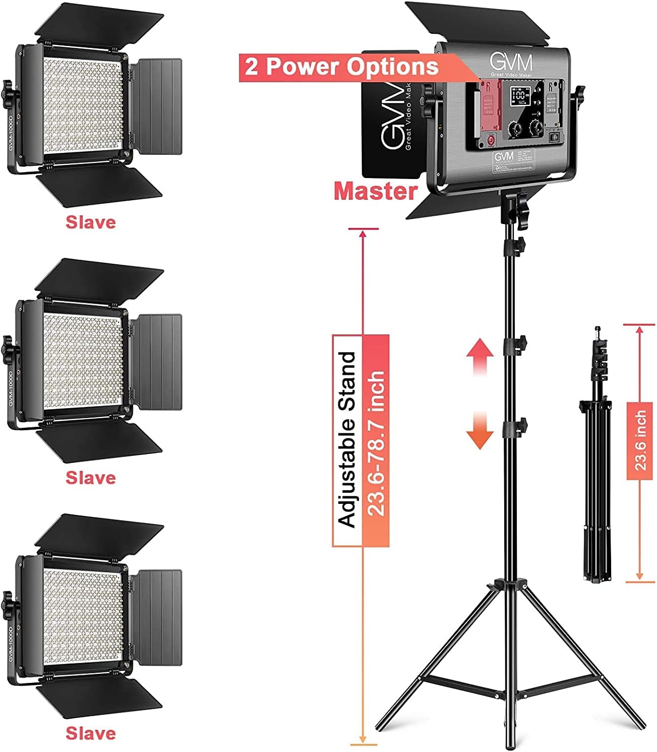 GVM RGB LED Video Light, Photography Lighting with APP Control, 1000D Video Lighting Kit for YouTube Studio, 3 Packs Led Panel Light, 3200K-5600K, 8 Kinds of The Scene Lights, CRI 97