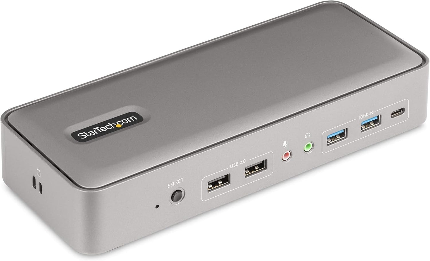 StarTech.com Dual-Laptop USB-C KVM Docking Station, Dual Monitor 4K 60Hz DisplayPort Dock, 5-Port USB Hub, GbE, 90W/45W Power Delivery to Two Laptops, Windows/Mac, 2-Host KVM Dock, TAA