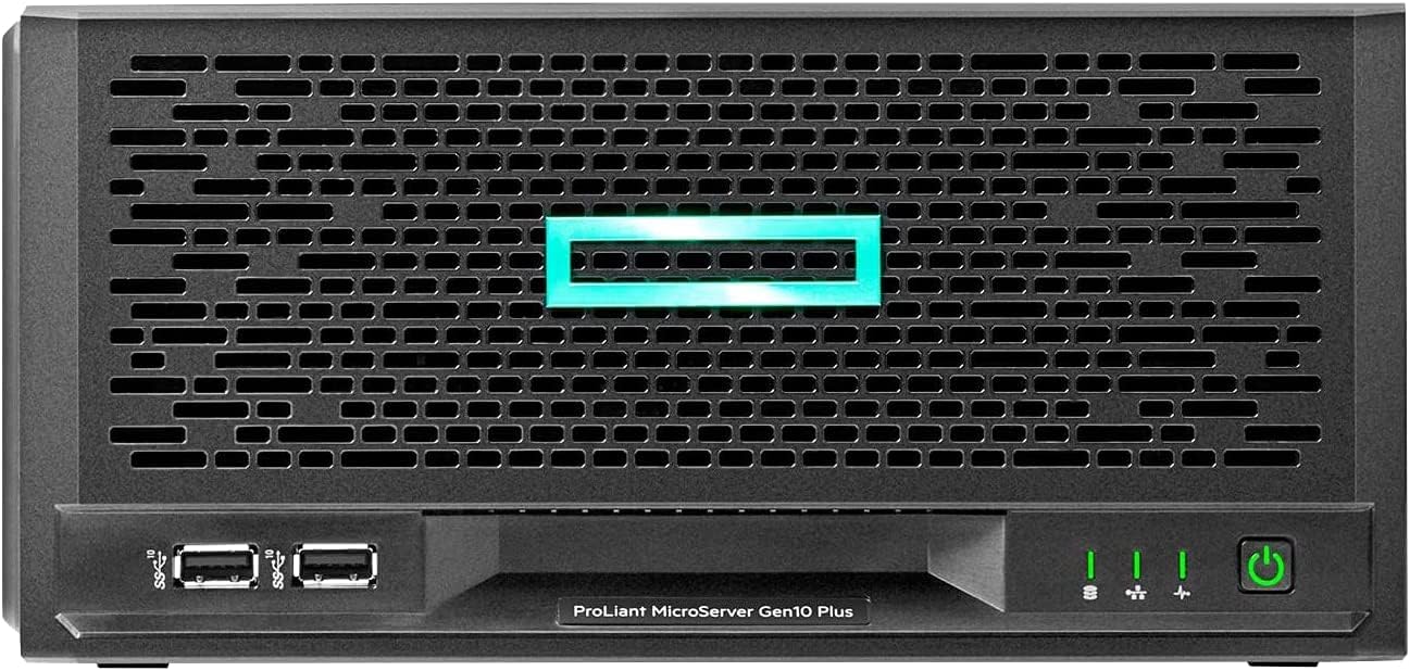 Hewlett Packard Enterprise HPE ProLiant MicroServer Gen10 Plus v2 Ultra Micro Tower Server for Small Business, Xeon E-2314 2.8GHz, 64GB Memory, 16TB HDD Storage, RAID, iLo, Server 2022 Essentials