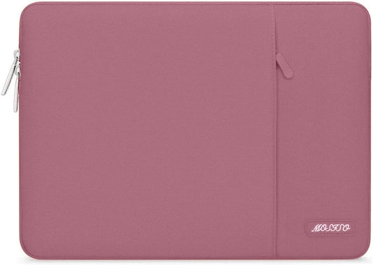 MOSISO Laptop Case 15 inch, 15 inch Laptop Sleeve Compatible with MacBook Air 15 M4 A3241 M3 A3114 M2 A2941 2025 2024 2023,Dell XPS 15,Polyester Vertical Computer Sleeve Bag with Pocket, Dusty Rose