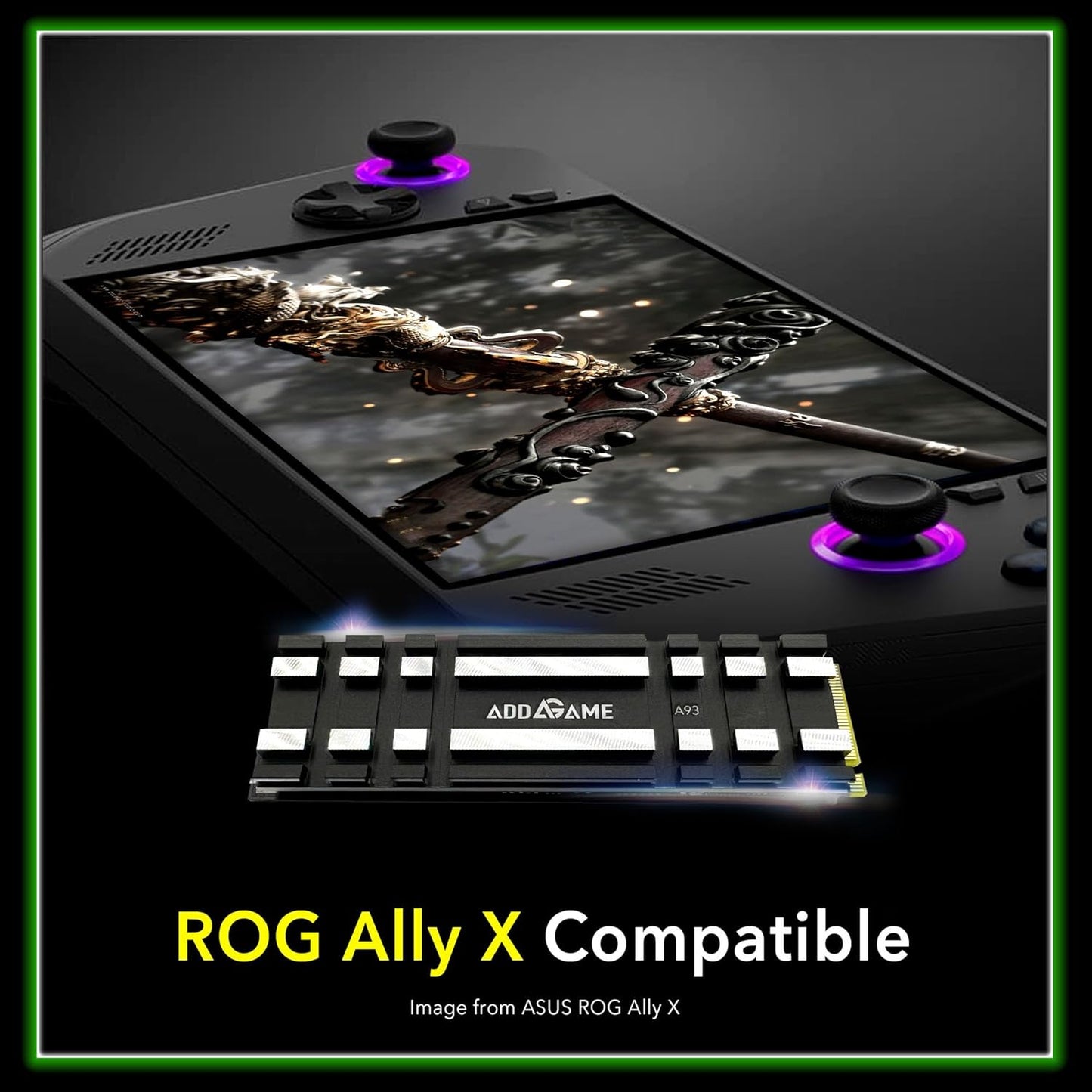 Addlink A93 1TB Storage Expansion for PS5 Console with Heatsink, Up to 7400mb/s, Gen 4 PCIe NVMe m.2 2280, SLC Cache Internal Solid State Drive(‎ad1TBA93M2P)