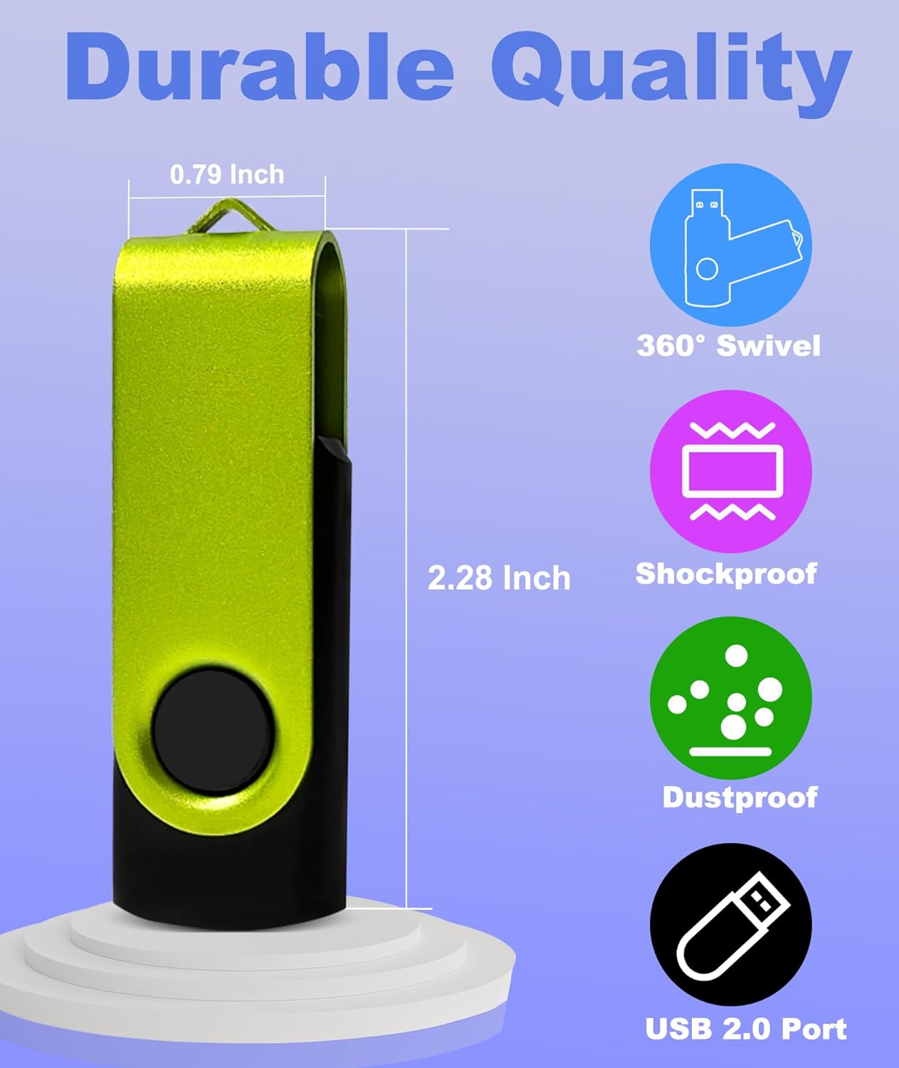 8GB USB Flash Drive 10 Pack, Nicepicten USB 2.0 Thumb Drives Zip Drive USB 8GB Memory Stick Swivel Pendrive Jump Drives Multipack with 10PCS Lanyard for Events Office (Colorful 10Pack 8 GB)