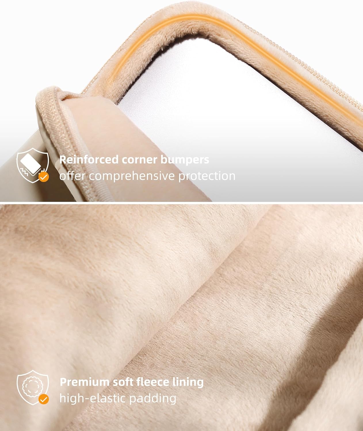 Laptop Case, Sleeve with Handle 360° Protectivie Puffy Laptop Sleeve Compatible with MacBook, Dell, HP