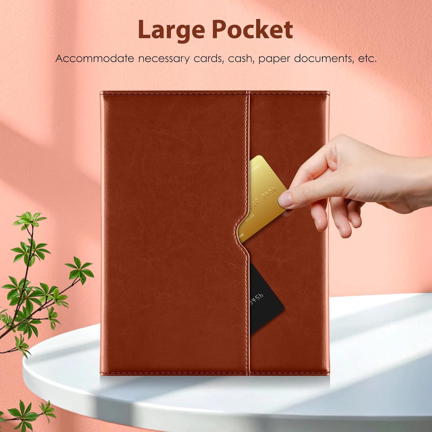 DTTO for iPad 9th/8th/7th Generation 10.2" Case 2021/2020/2019 with Keyboard, 7 Colors Backlit Wireless Detachable Keyboard Premium Leather Folio Cover with Pencil Holder & Pocket, Brown