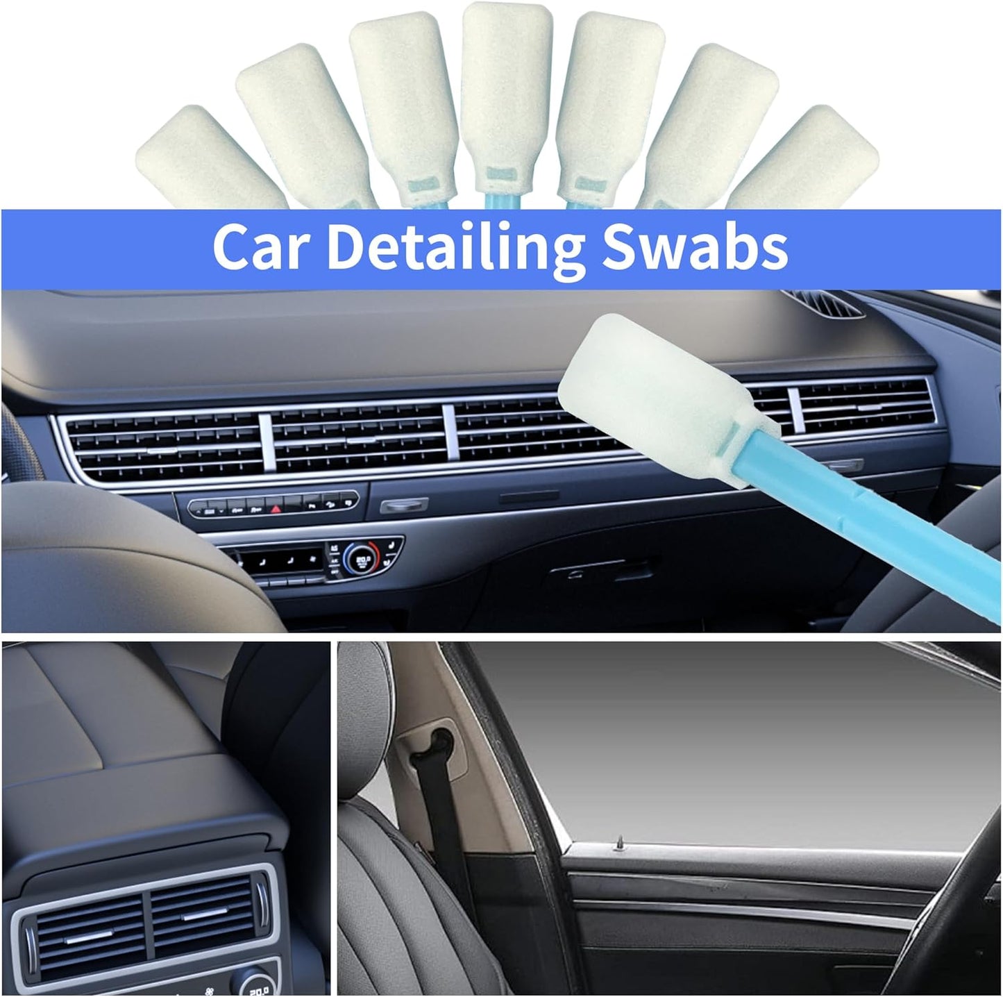 5.9" Foam Cleaning Swabs Lint-Free Lab/Printer/Optical Printheads 100 Pcs Foam Swabs for Inkjet Printheads, Sensors, Cameras and Gun Cleaning