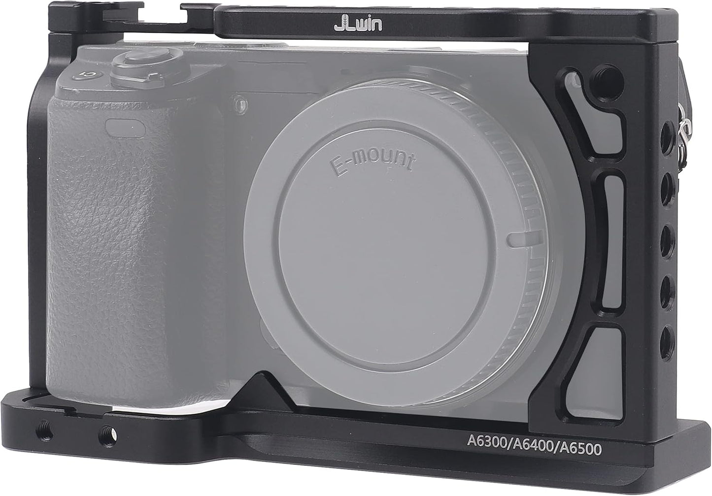 Hersmay A6500/A6400/A6300 Camera Cage Video Stabilizer with Top Handle for Sony A6500 A6400 A6300 A6000 A6100 Cameas DSLR Rig with Cold Shoe,Handle Locating Holes,Multiple 1/4" 3/8" Screw Holes