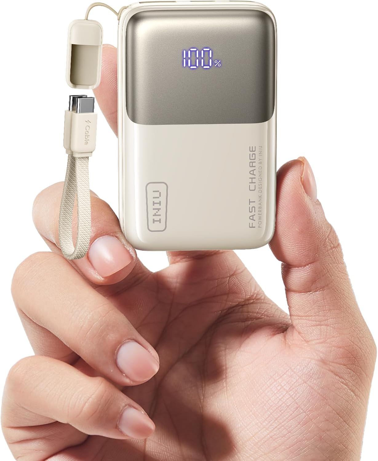 INIU Portable Charger, Ultra Small 10000mAh 45W PD Power Bank, USB C in&Out Fast Charging Battery Pack, Travel Essentials Powerbank for iPhone 16/15/14/13 Pro Max, iPad mini/Air, Samsung S22 S22 etc