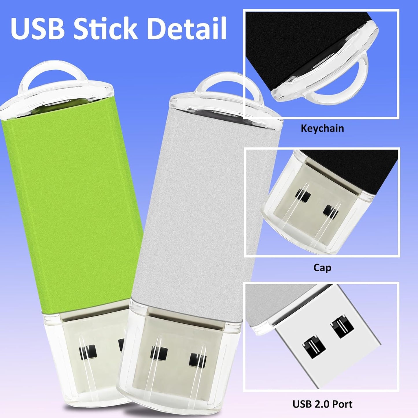 8GB USB Flash Drive 10 Pack Nicepicten USB 2.0 Thumb Drives Metal Jump Zip Drive Memory Stick Pendrive Memoria USB 8 GB with 10PCS Lanyard Label - Mixcolor 10 X 8GB Flash Drives