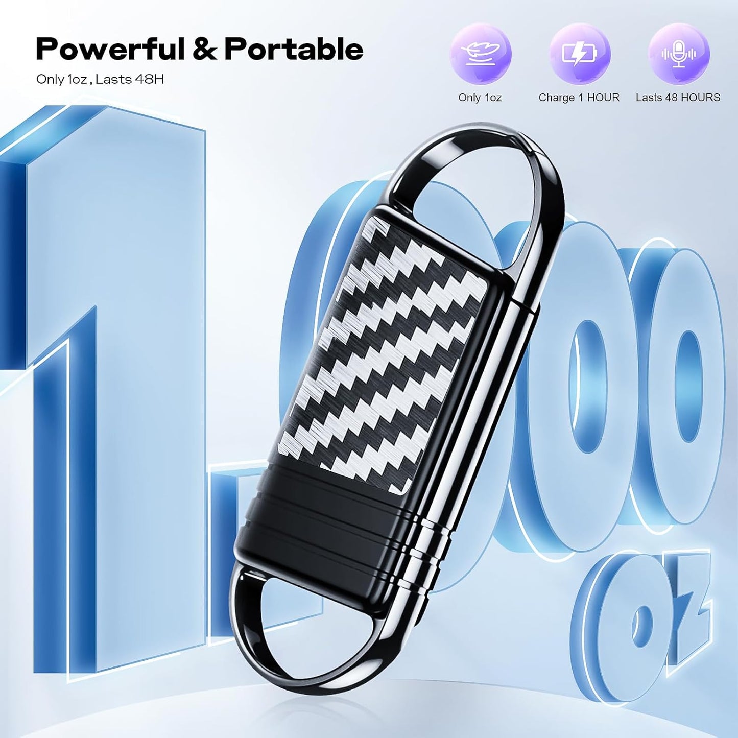 64GB Digital Voice Recorder - Xelarvex Voice Activated Recorder AI-Intelligent Noise Reduction, 4800 Hours Recording Device, Audio Recorder for Lectures/Meetings/Interviews