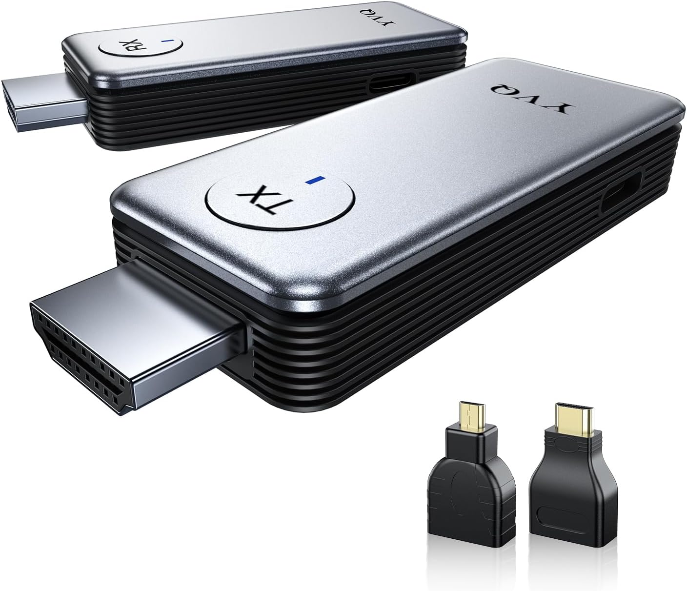 2025 Upgraded Wireless HDMI Transmitter and Receiver, 4K Decode 1080P Output,2.4G/5G Plug&Play Portable HDMI Wireless for Streaming Video and Audio to Monitor from Laptop/TV Box