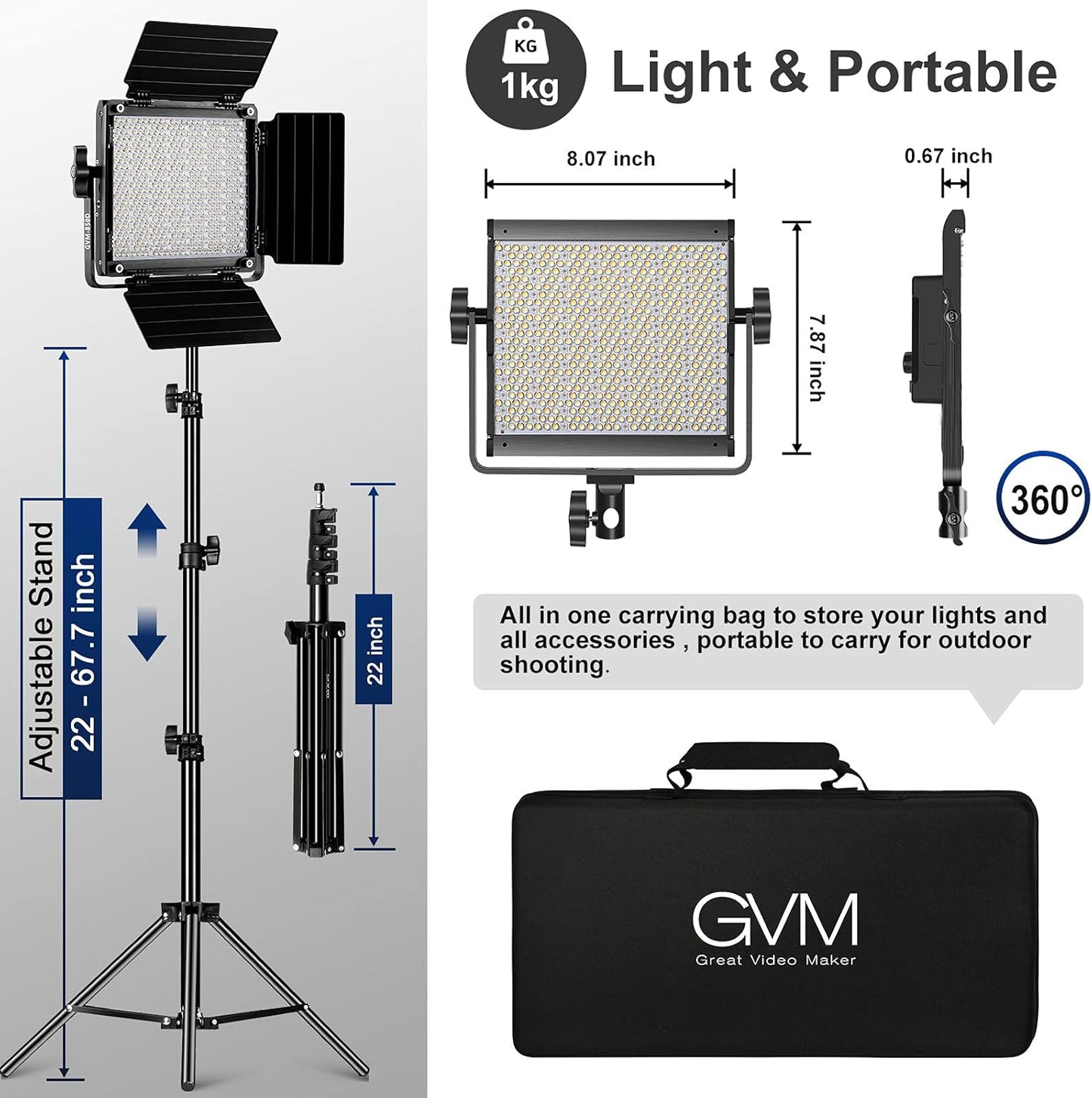 GVM RGB Video Lighting, Bi-Color Led Video Light Kit with APP Control, 2 Packs 850D Photography Lighting Kit CRI 97+ for Web Conference, YouTube, Gaming, Zoom, Aluminum Alloy Shell