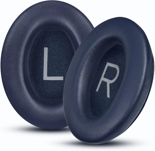 Headphones Replacement Ear Pads, Protein Leather earpad Cushions for Bose QuietComfort 45（QC45） Headphones, Softer Memory Foam - Navy Blue
