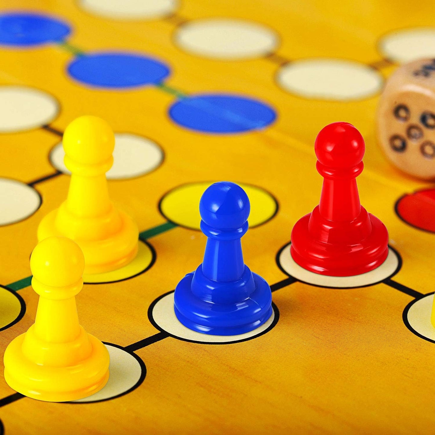 Gejoy 128 Pcs Board Game Pieces Multicolor Plastic Pawns Game Pieces for Board Games Chess,1 Inch Game Pawns, Tabletop Markers, Arts and Crafts