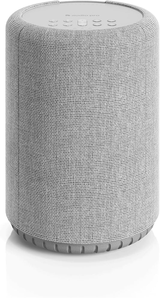 Audio Pro A10 MKII Wireless Multiroom Speaker, WiiM Edition | High Fidelity, Bluetooth, WiFi | Compatible with AirPlay 2, Google Cast, Siri, WiiM Home App, Stream Spotify, Tidal & More, Light Gray