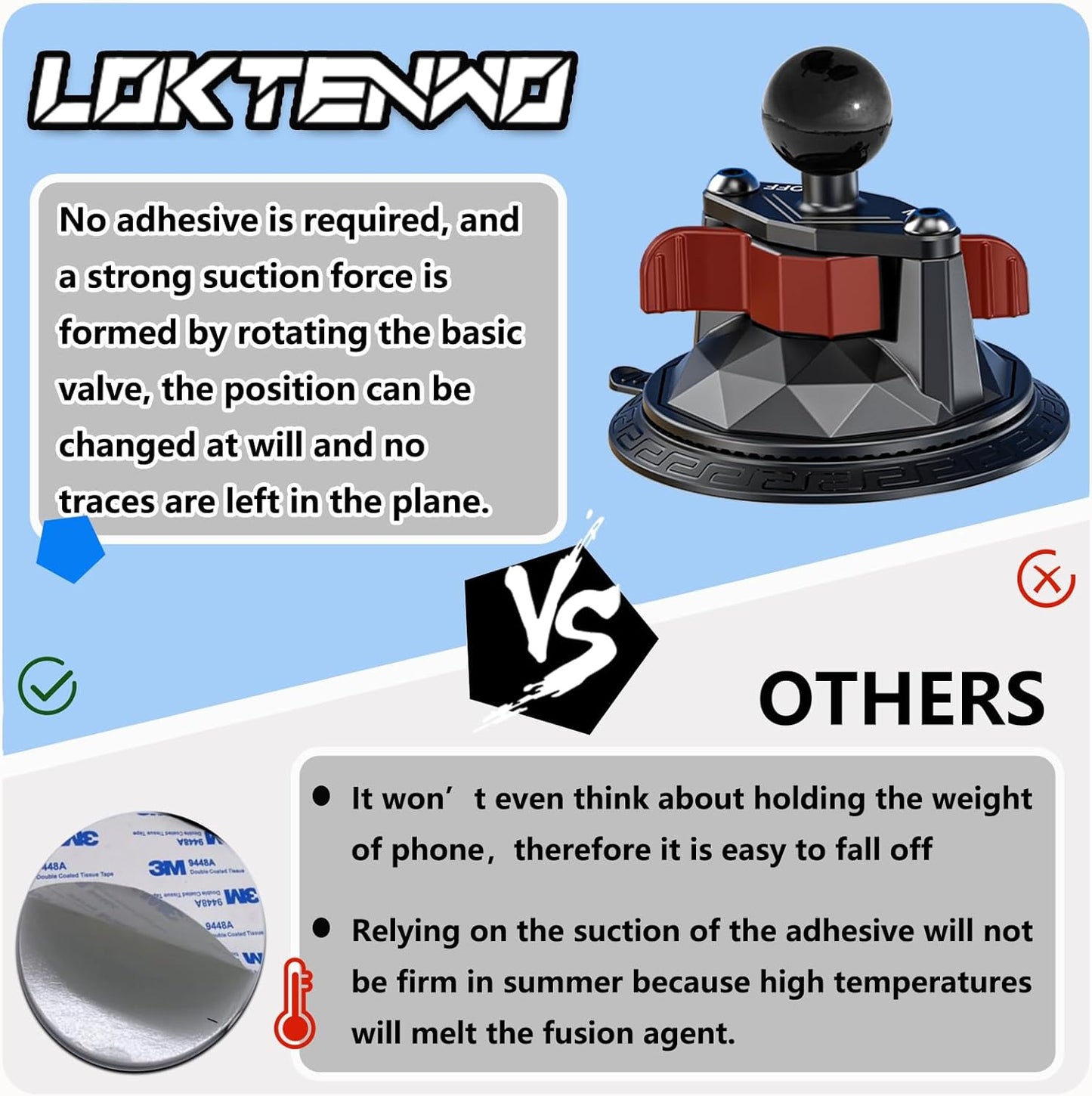 Camera Suction Cup Mount with Ball Head Magic Arm, Twist-Lock Composite Suction Cup Mount on Car Boat Windshield Window with 1/4"-20 Threaded for Action Camera/Camcorder/Phone Holder