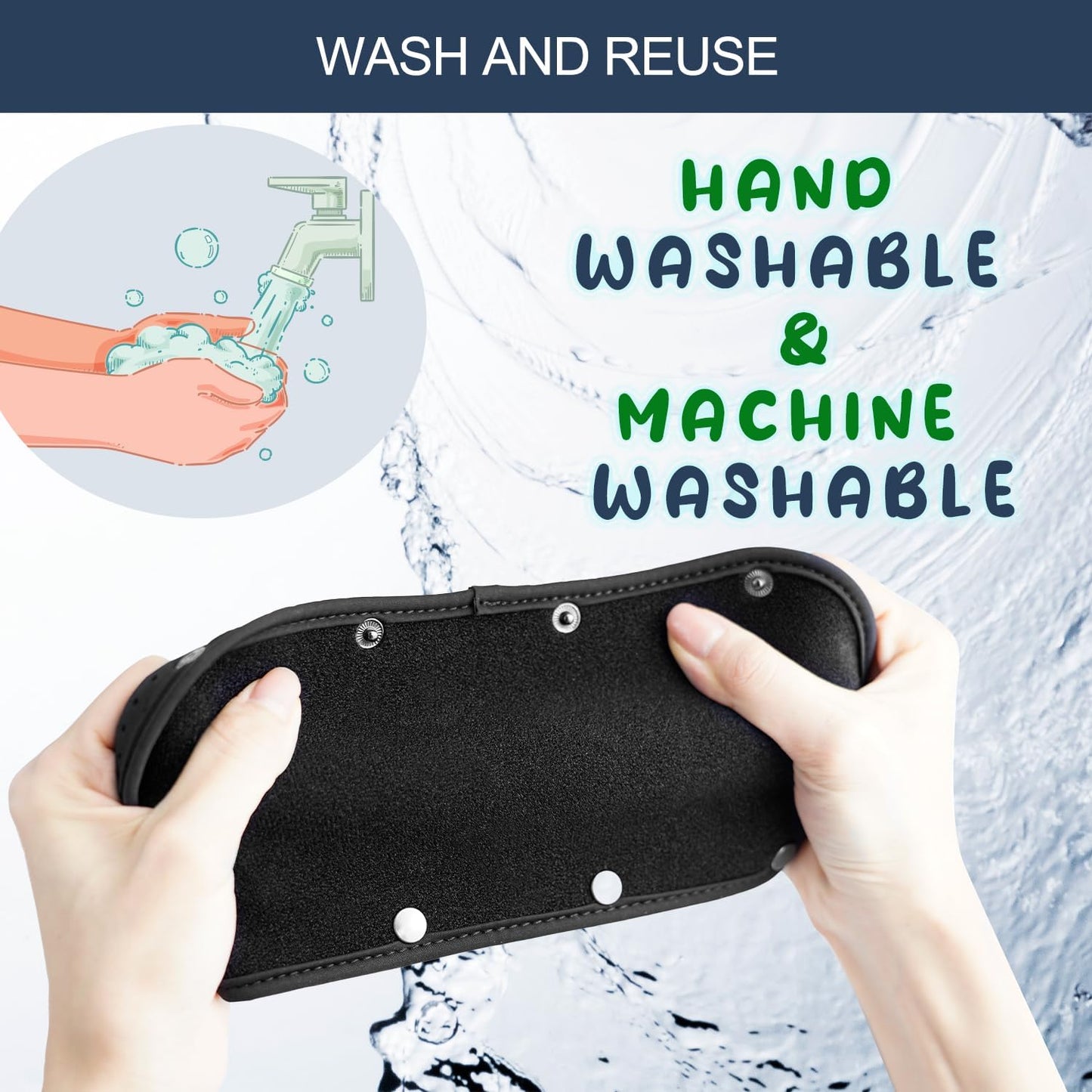 GEVO Protective Headband Cover for Audio Technica ATH M50, M50X, M50XBT, M40X M Series, Corsair Virtuoso & More, Machine Washable, No More Flaking Leather, Easy Installation, No Tool Needed | Black